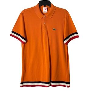 Nwot Lacoste Live! Polo 5/M Stripe Preppy Colorful Golf Tennis Athleisure Work